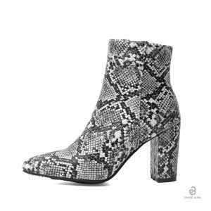 Bottines Python Gris élégantes et modernes