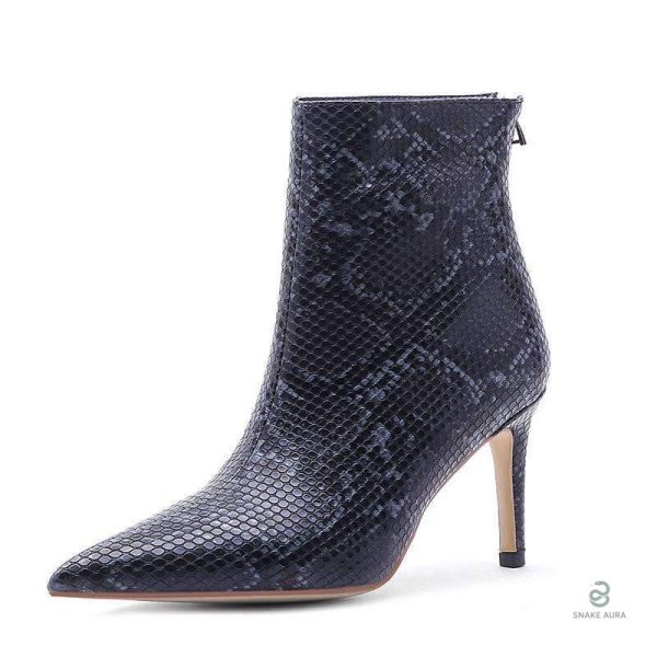 Bottines Serpent Noir, style élégant et intemporel
