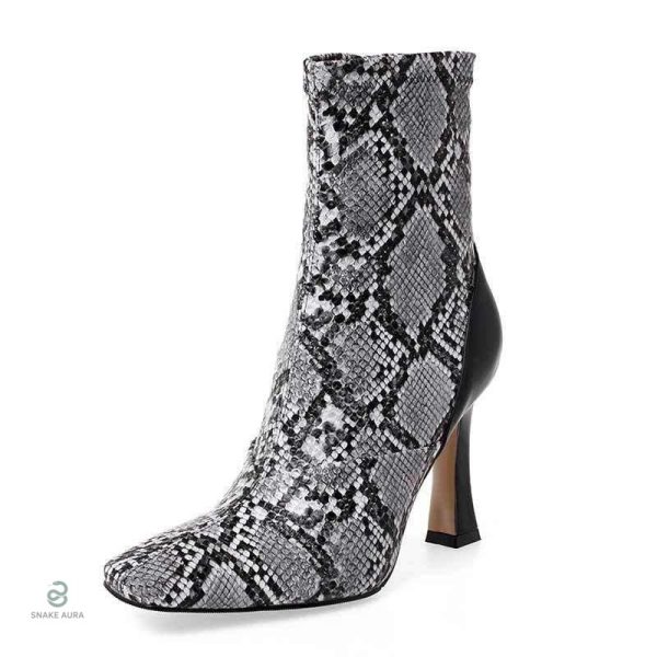 Bottines serpent imitation python élégantes