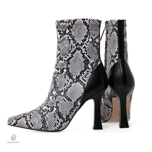 Bottines serpent avec talon confortable