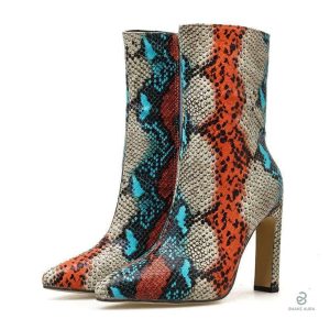 Bottines Python Tendance en motif serpent