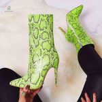 Bottines serpent en vert pour une touche de couleur