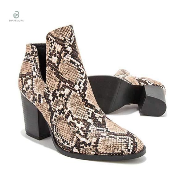 Bottines serpent à talons, confort et style réunis