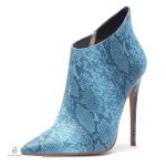 Bottines bleu serpent pour un style tendance et unique