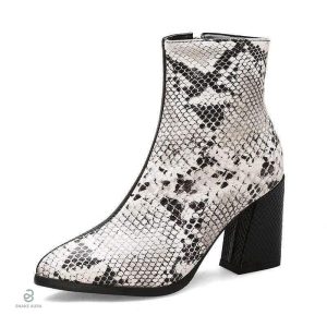 Chaussures serpent bi-ton, style chic