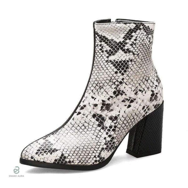 Chaussures serpent bi-ton, style chic