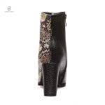 Bottines camel, tendance serpent moderne