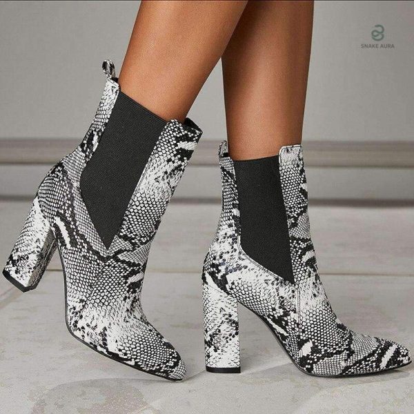 Mode et confort réunis : bottines serpent chic