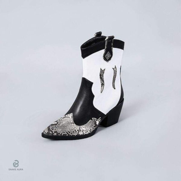 Bottines serpent avec design cowgirl accrocheur