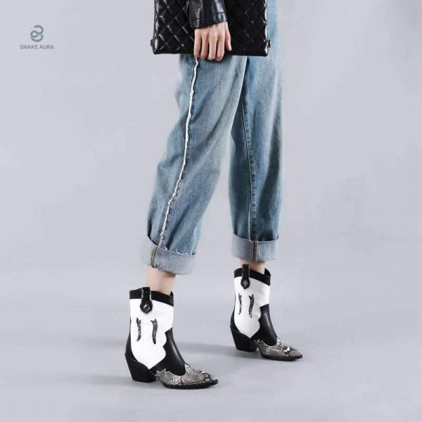 Chaussures serpent inspirées du style cowgirl