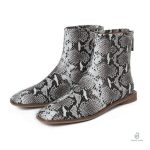 Bottines serpent plates élégantes et tendance