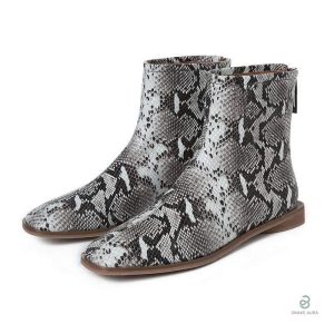 Bottines serpent plates élégantes et tendance