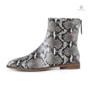 Bottines serpent avec texture reptilienne unique