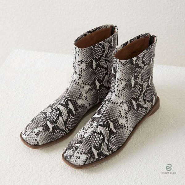 Bottines serpent à enfilage facile et pratique