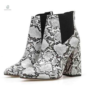 Bottines serpent à talons élégants