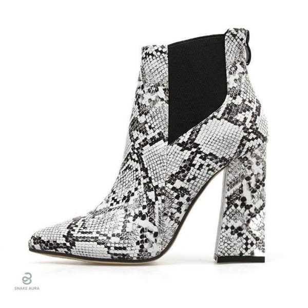 Bottines serpent avec talons stylés