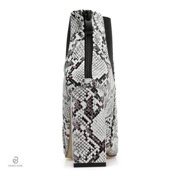 Bottines à motifs serpent, design chic