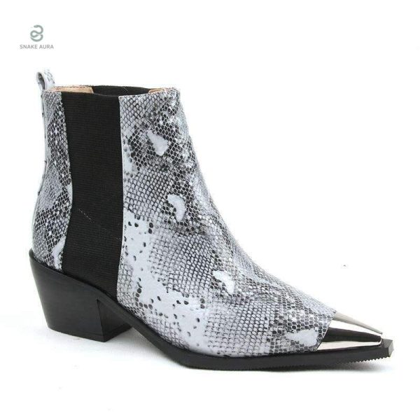 Bottines Chelsea en motif serpent chic et tendance