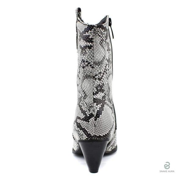 Bottines santiag serpent avec talon modéré