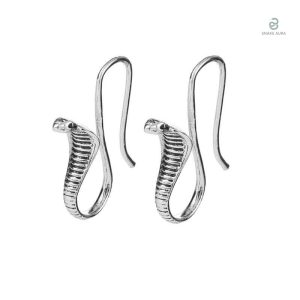 Boucles d'oreilles serpent en argent au design cobra