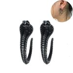 Bijoux élégants serpentins, style cobra noir pour un look audacieux