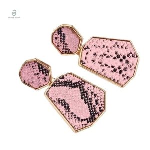 Boucles d'oreilles serpent bohème en rose