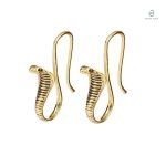 Boucles d'oreilles serpent cobra en or