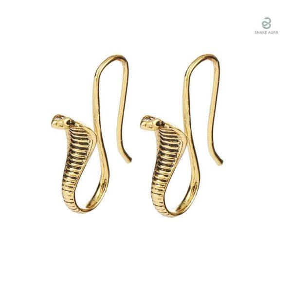 Boucles d'oreilles serpent cobra en or