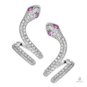 Boucles d'oreilles serpent en argent, style raffiné et original