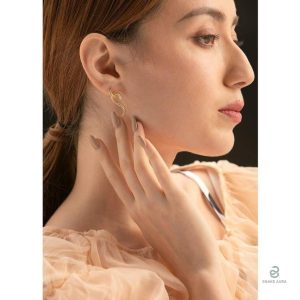 Boucles d'oreilles en forme de serpent avec éclat diamant