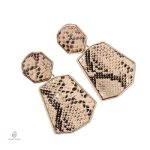 Boucles d'oreilles serpent bohème en métal élégant