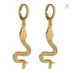 Boucles d'oreilles serpent or design élégant