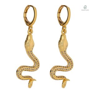 Boucles d'oreilles serpent or design élégant