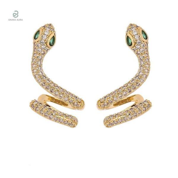 Boucles d'oreilles serpent en diamant