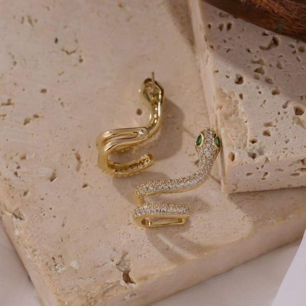 Boucles d'oreilles serpent avec design élégant
