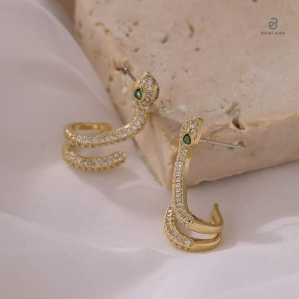 Accessoire serpent avec détails en diamant