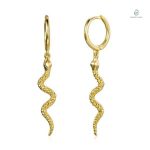 Boucles d'oreilles serpent doré, élégance et originalité