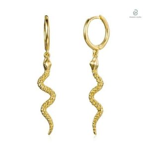 Boucles d'oreilles serpent doré, élégance et originalité