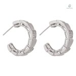 Boucles d'oreilles serpent en argent avec design écailles