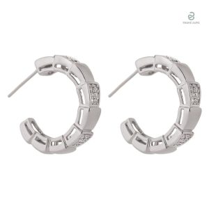 Boucles d'oreilles serpent en argent avec design écailles