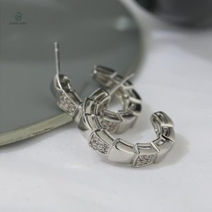 Boucles argentées serpent, élégantes et originales