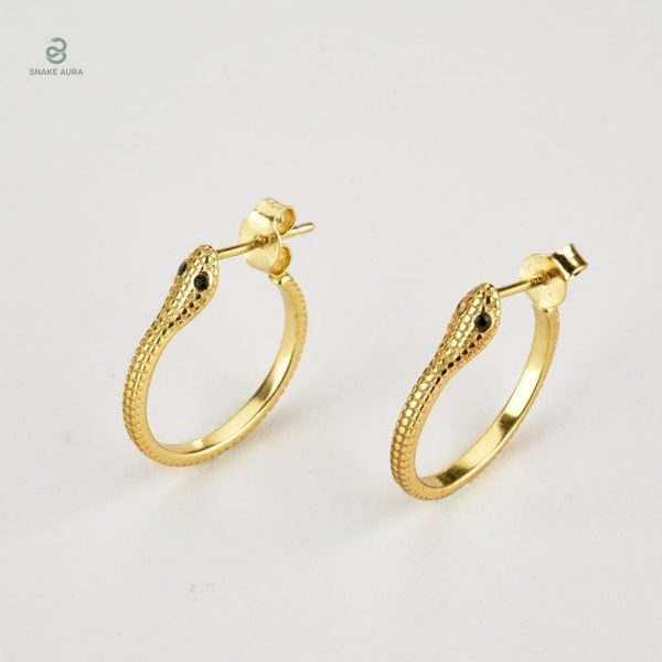 Boucles serpent or élégantes pour femme