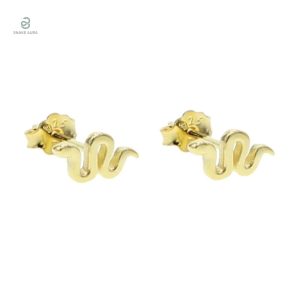 Boucles d'oreilles serpent lobe en deux coloris
