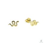 Boucles d'oreilles lobe design serpent élégant