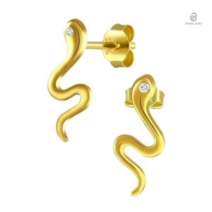 Boucles d'oreilles serpent en or élégant et stylé