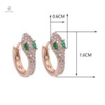 Créoles serpent en or rose pour un look audacieux