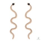 Boucles d'oreilles serpent or style punk