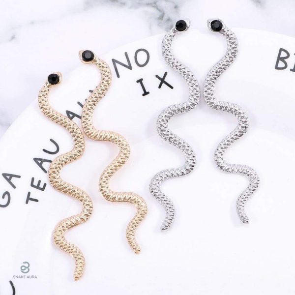 Accessoires punk serpent en métal doré pour un look audacieux