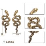 Bijoux vintage serpent en métal doré