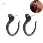 Créations en forme de serpent, boucles d'oreilles inspirées de l'Égypte